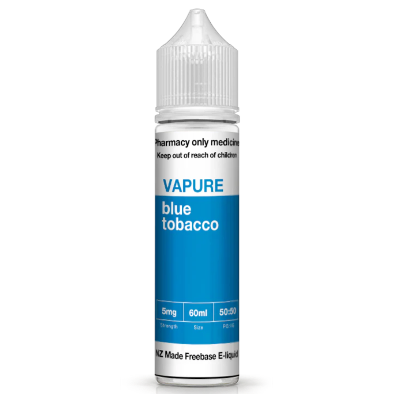 VAPURE BLUE TOBACCO FREEBASE (60ML BOTTLE) 5/10mg