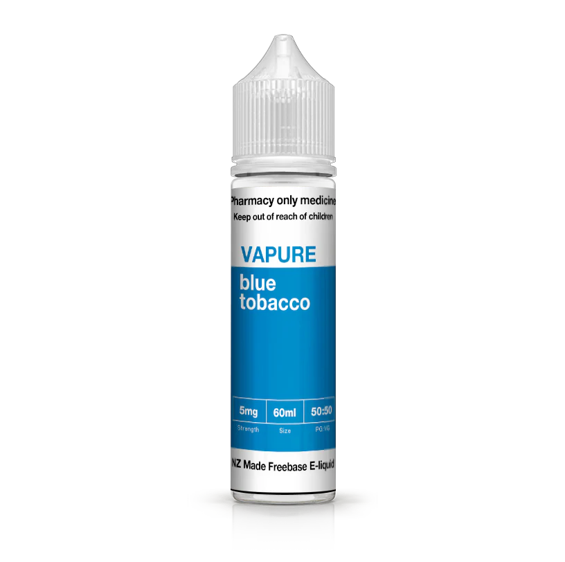 VAPURE BLUE TOBACCO FREEBASE (60ML BOTTLE) 5/10mg