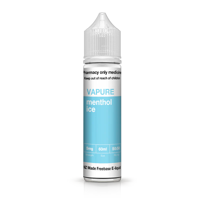 VAPURE MENTHOL ICE FREEBASE (60ML BOTTLE) 5-10mg