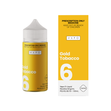 VAPO - E Liquid Gold Tobacco 100mL Freebase