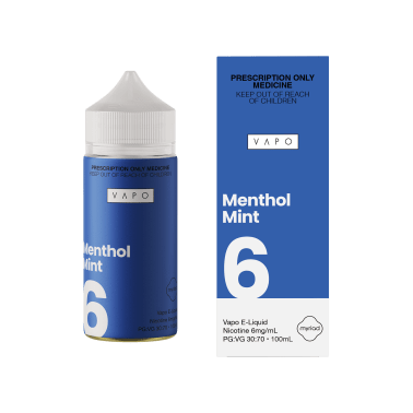 VAPO - E Liquid Menthol Mint 100ml Freebase