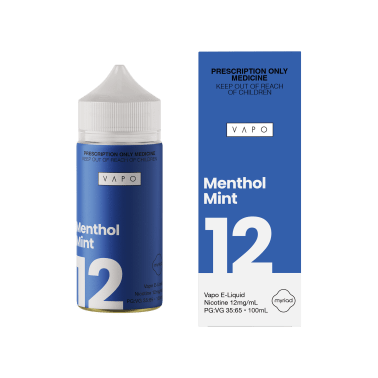 VAPO - E Liquid Menthol Mint 100ml Freebase