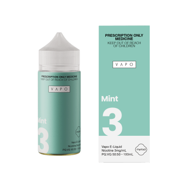 VAPO - E Liquid Mint 100mL Freebase 3, 6, 9, 12 & 18mg