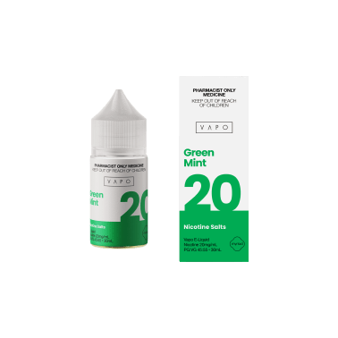 VAPO - E Liquid Green Mint 30ml Salt