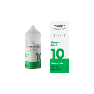 VAPO - E Liquid Green Mint 30ml Salt