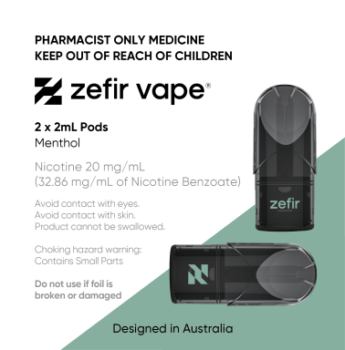 Zefir - Vape 2 x 2mL Pods Menthol 20 mg/mL