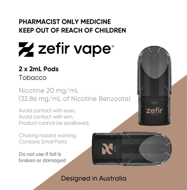 Zefir - Vape 2 x 2mL Pods Tobacco 20 mg/mL