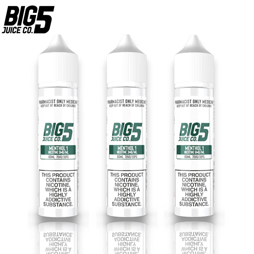 Big 5 - Menthol 1 Freebase (60ML BOTTLE)