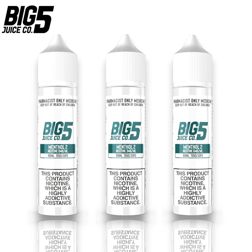 Big 5 - Menthol 2 Freebase (60ML BOTTLE)