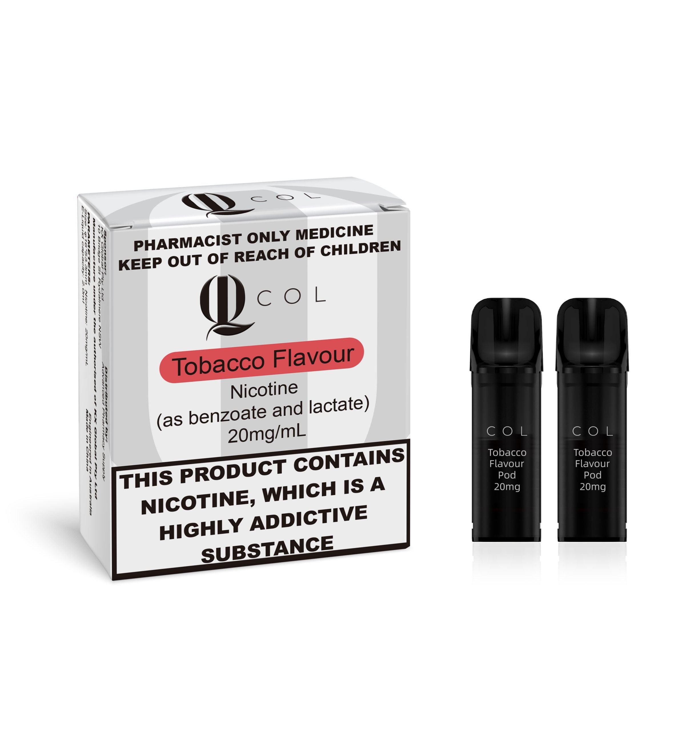 COL Tobacco Flavour Prefilled Pod 2mL (2pcs /pack) 20mg