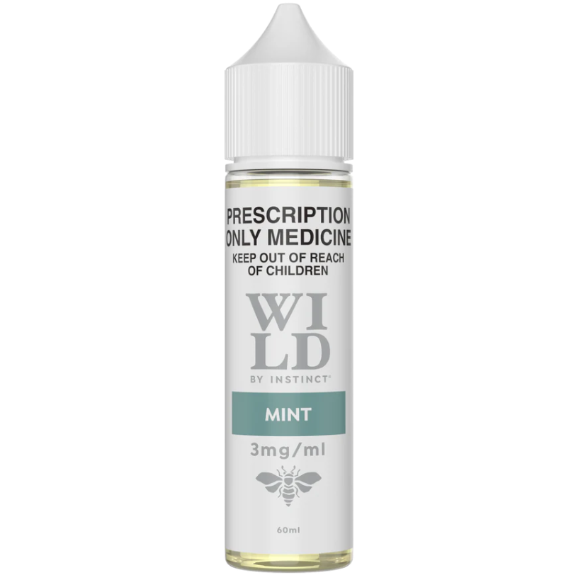 WILD BY INSTINCT MINT FREEBASE 3/6MG/ML (60ML BOTTLE) - S3