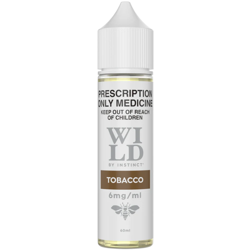 WILD BY INSTINCT TOBACCO FREEBASE 6MG/ML (60ML BOTTLE) - S3