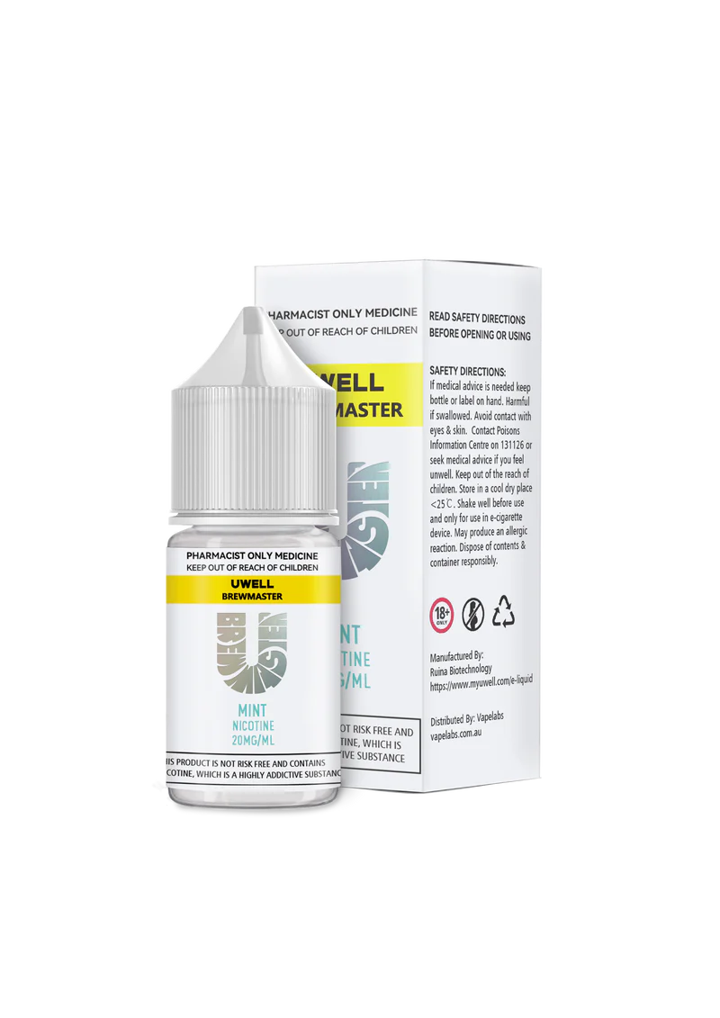 UWELL BREWMASTER MINT NICOTINE SALTS (30ML BOTTLE) - S3 25/50mg