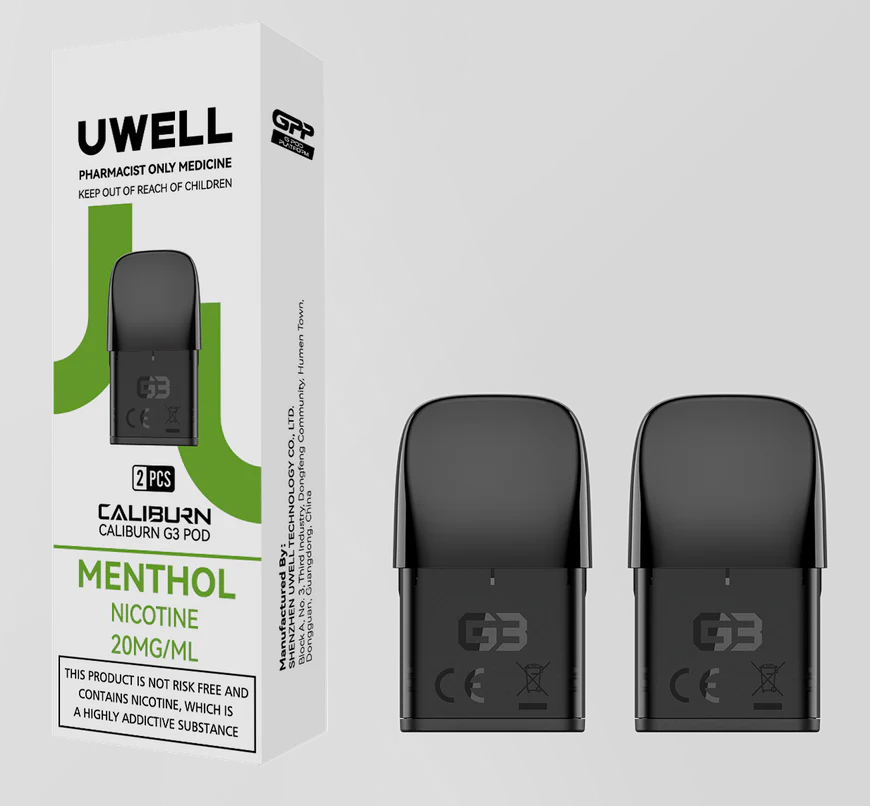 UWELL - CALIBURN G3 PRE-FILLED POD MENTHOL 2.5ML (2 PACK)