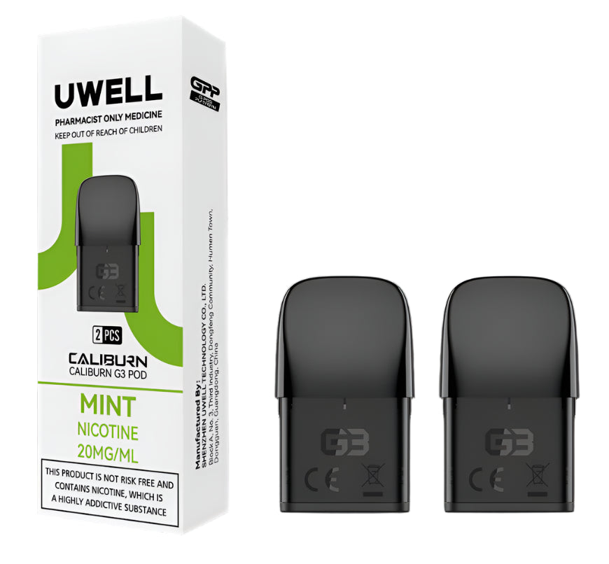 UWELL - CALIBURN G3 PRE-FILLED POD MINT 2.5ML (2 PACK)