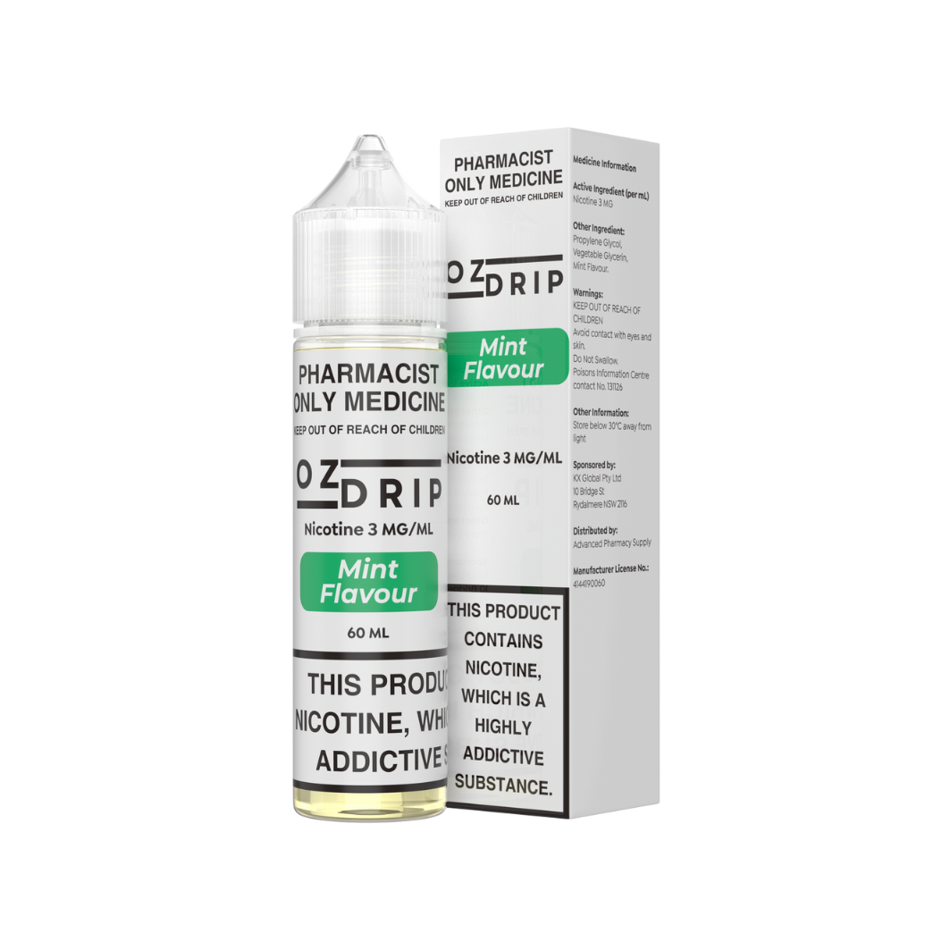 OZ Drip - Mint Flavour Nicotine 3mg 60mL (Copy)