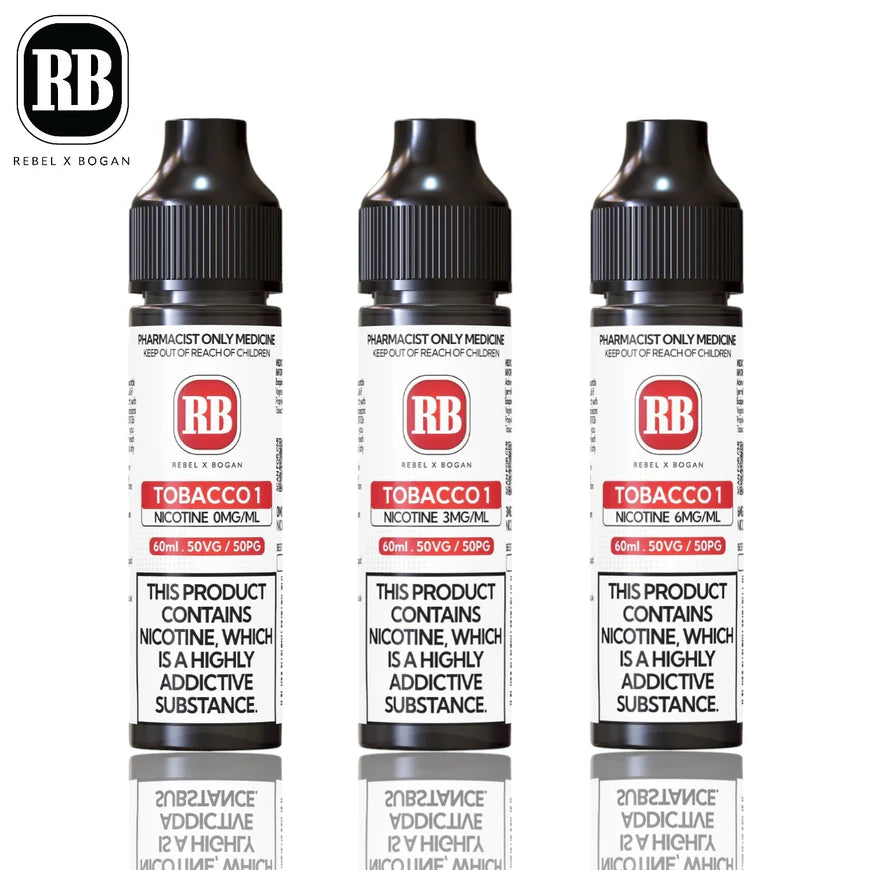 Rebel X Bogan Tobacco 1 Freebase (60ML BOTTLE)