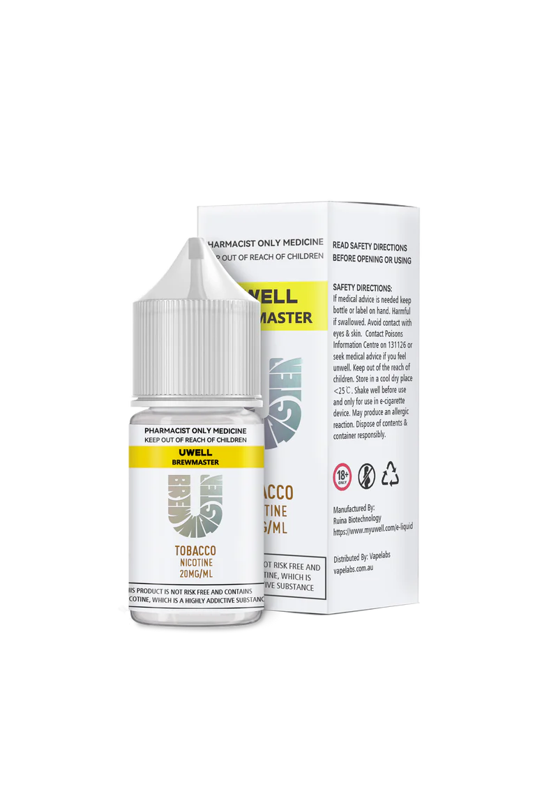 UWELL BREWMASTER TOBACCO NICOTINE SALTS (30ML BOTTLE) - S3 25/50mg