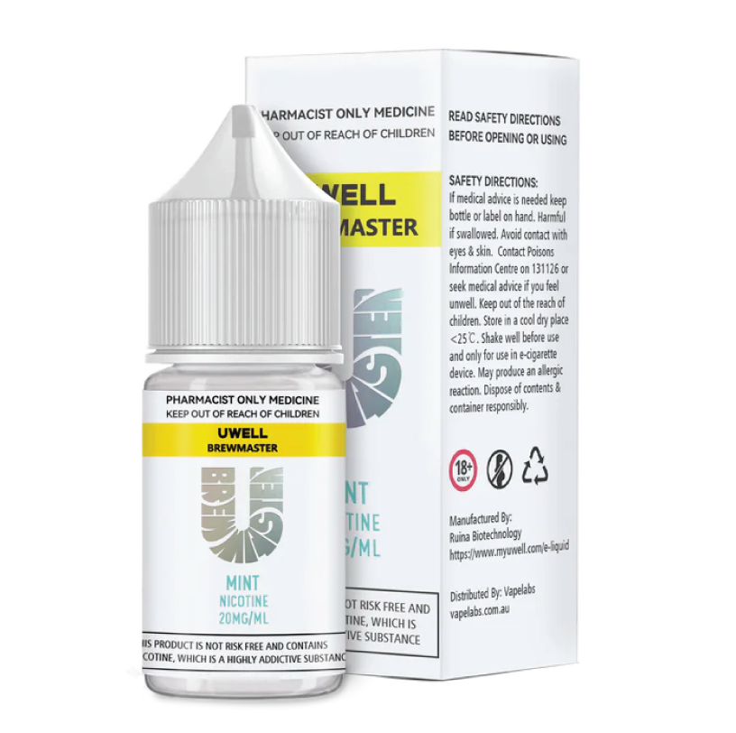 UWELL BREWMASTER MINT NICOTINE SALTS (30ML BOTTLE) - S3 25/50mg