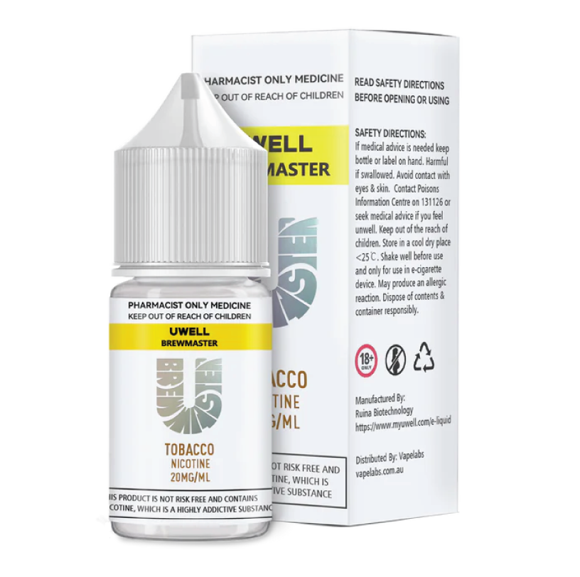 UWELL BREWMASTER TOBACCO NICOTINE SALTS (30ML BOTTLE) - S3 25/50mg