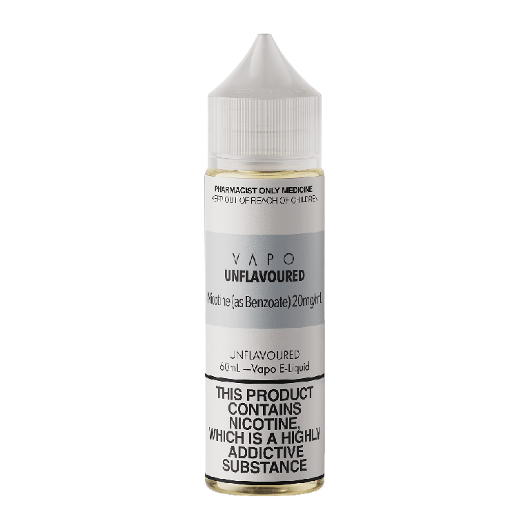 VAPO - E Liquid Unflavoured 60mL Salt