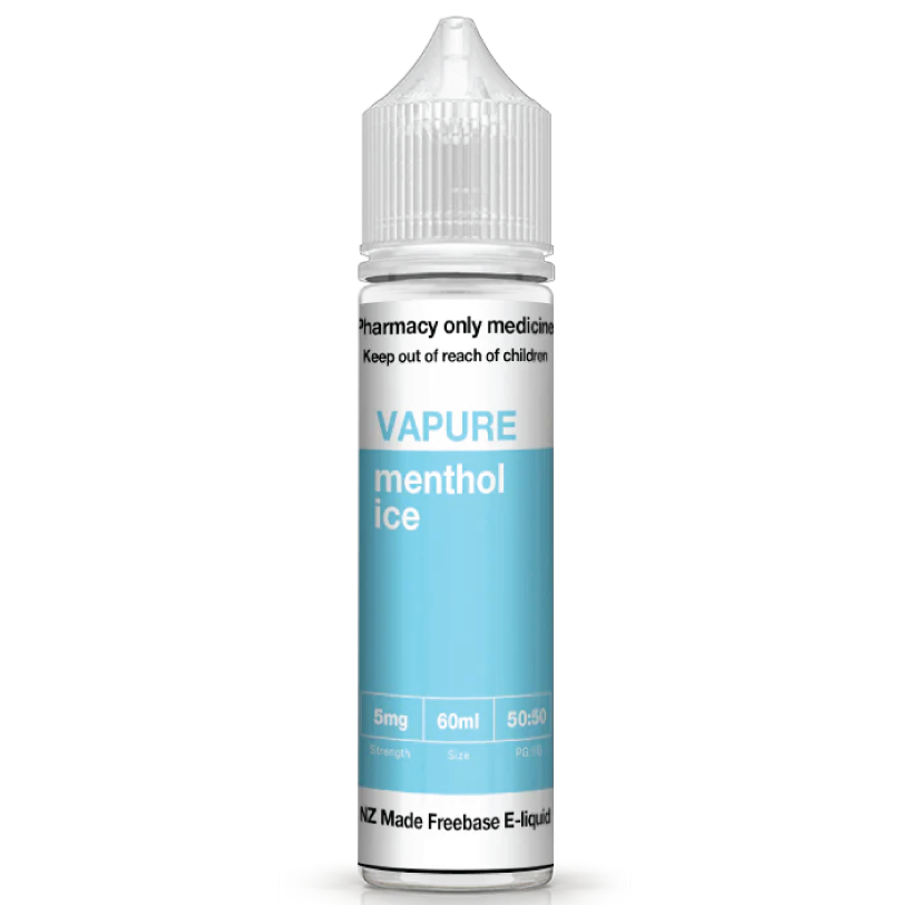 VAPURE MENTHOL ICE FREEBASE (60ML BOTTLE) 5-10mg