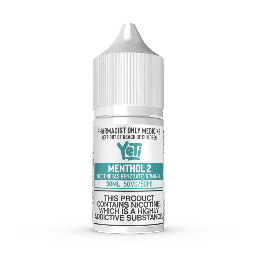 Yeti - Menthol 2 Nicotine Salts (30ml Bottle) 5.7mg