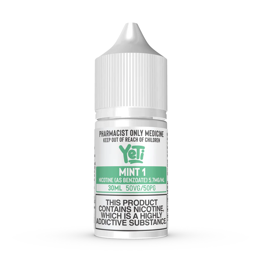 Yeti - Mint 1 Nicotine Salts (30ML BOTTLE) 5.7mg